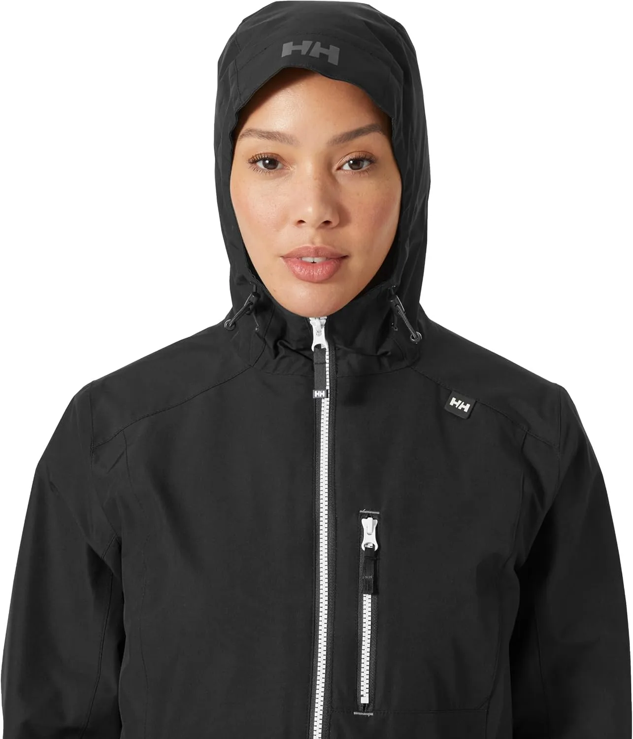 Helly Hansen Women's Long Belfast Lightweight Waterproof Windproof Breathable Raincoat Jacket with Hood