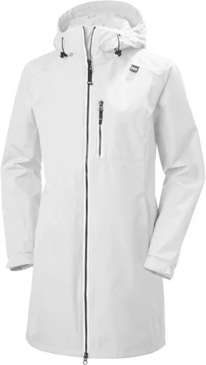 Helly Hansen Women's Long Belfast Lightweight Waterproof Windproof Breathable Raincoat Jacket with Hood
