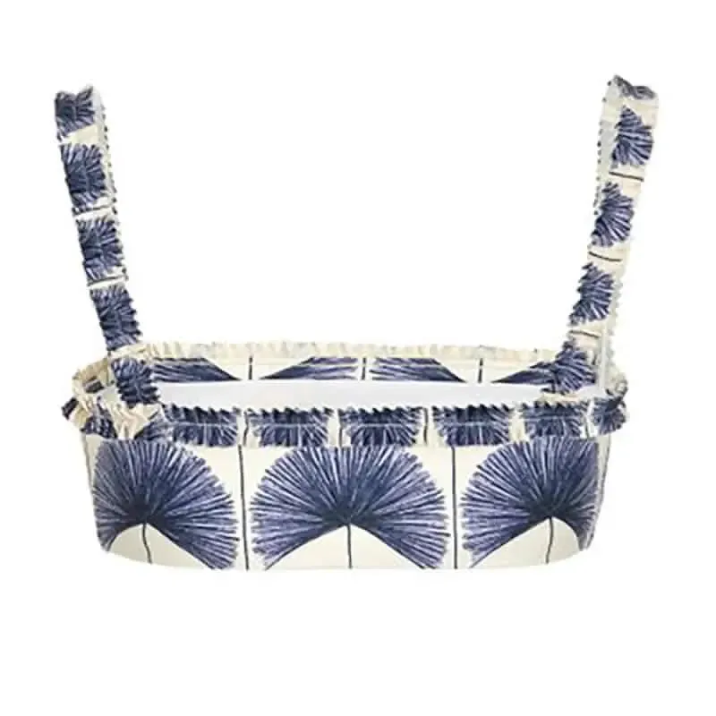 High Waisted Printed Three-Piece Swimsuit