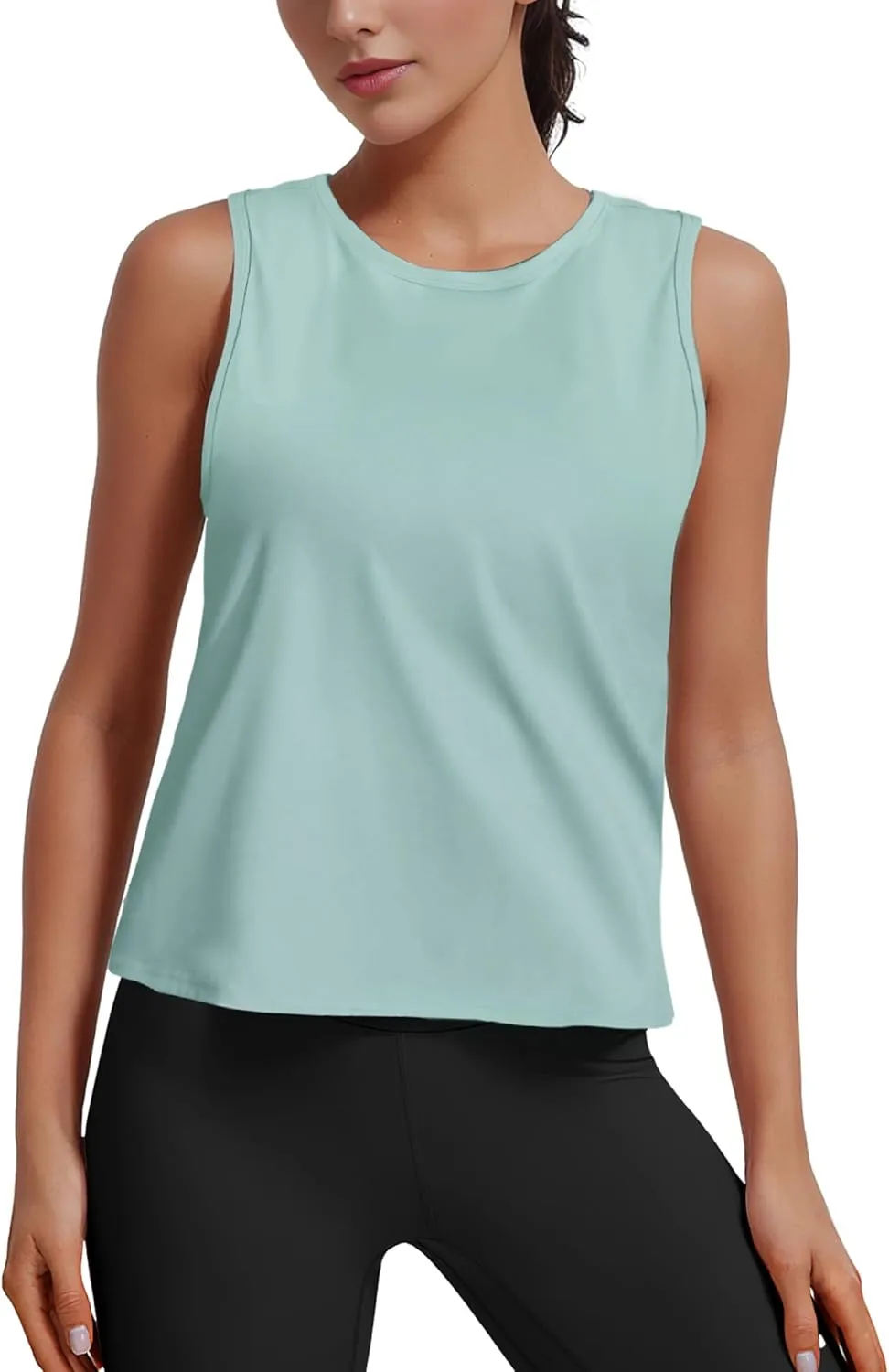 Ice Silk Workout Tank Tops for Women Gym Womens Athletic Tops Loose Fit Running Tank Sleeveless Cool Sun Protection