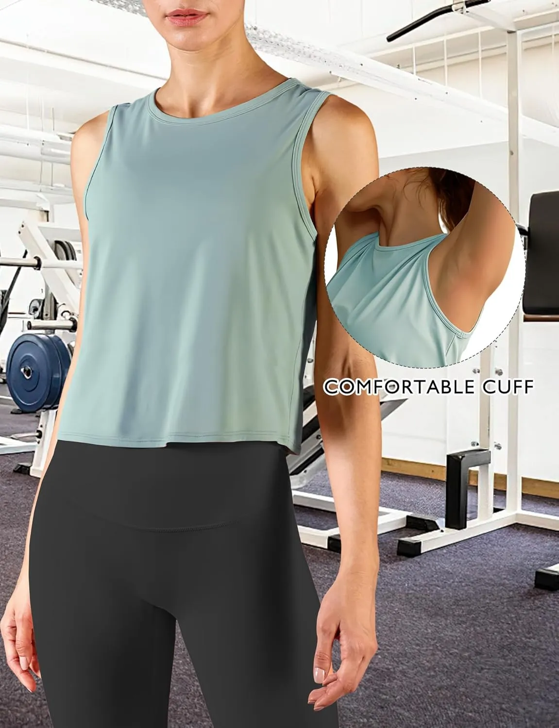 Ice Silk Workout Tank Tops for Women Gym Womens Athletic Tops Loose Fit Running Tank Sleeveless Cool Sun Protection