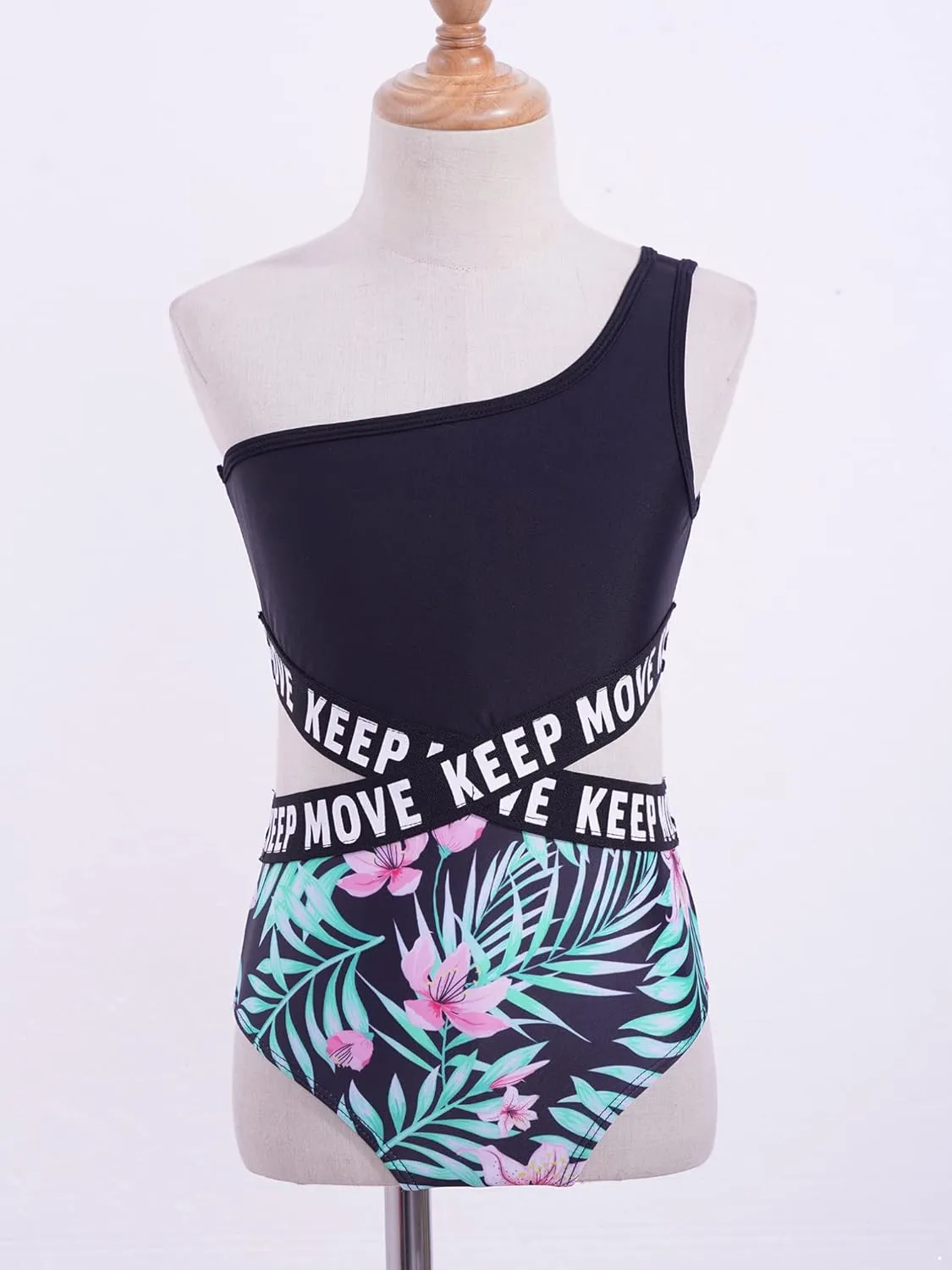 iiniim Kids Girls Athletic One-Piece One-Piece Swimsuit One Cut Out Bikini Bathing Suit Sunsuit