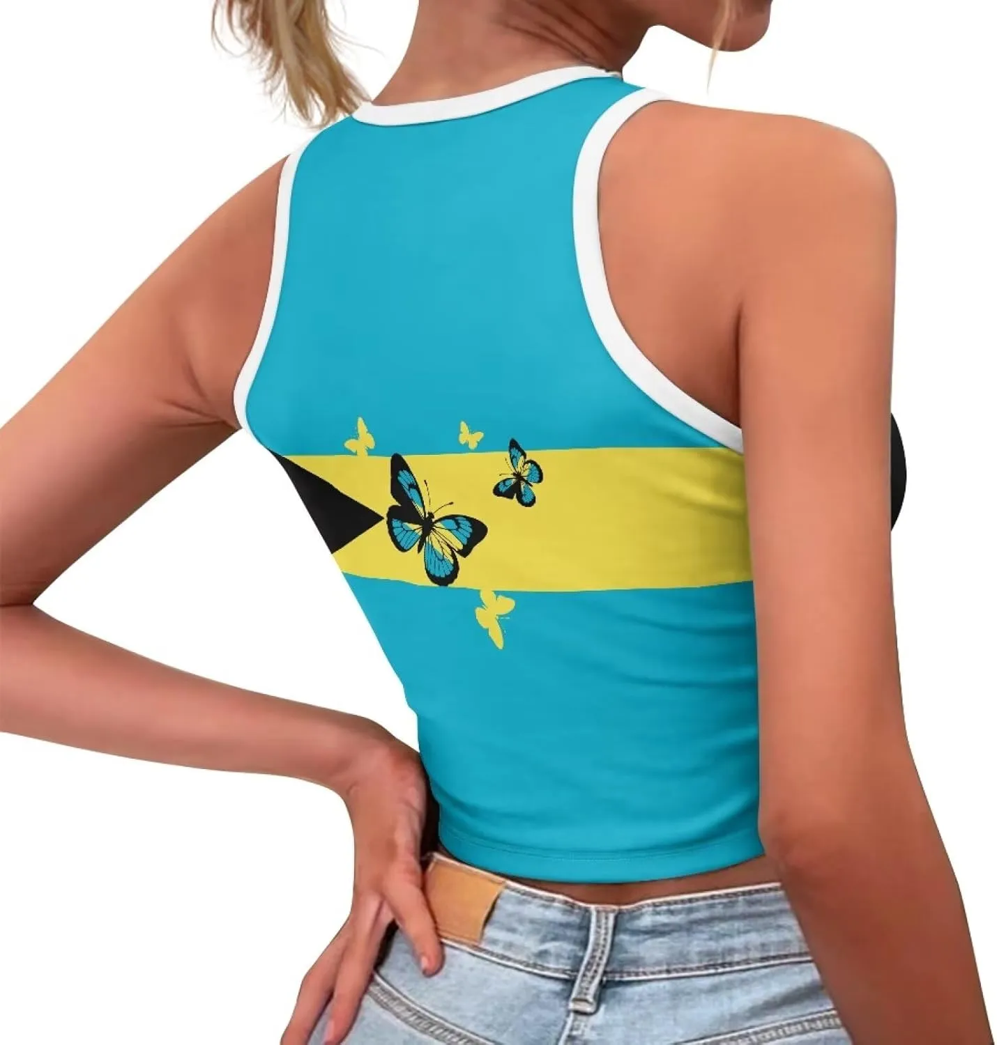 Jamaican Pride Tank Top for Women Jamaican Flag Tank Tops Ethnic Style Casual Basic Tank Crop Tops XS-XXL