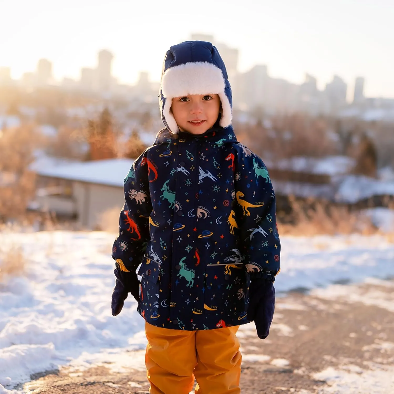 JAN & JUL Waterproof Fleece Lined Rain Jacket, Raincoat for Kids