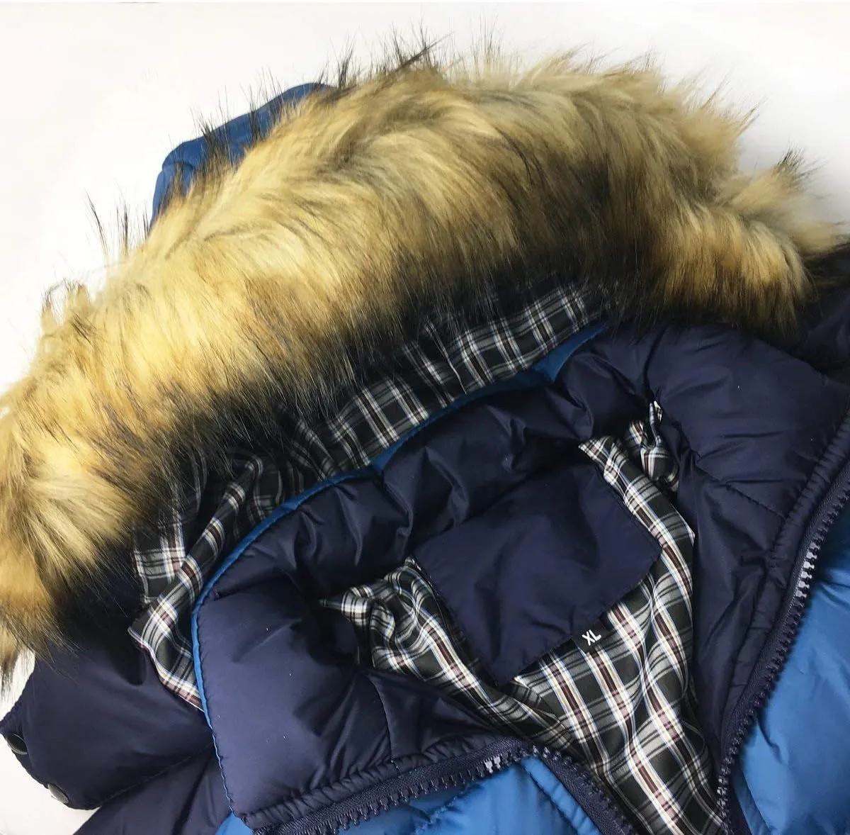 JITUUE Down Jacket Men Winter Snow Puffer Coats Fur Hooded Thick Cotton-Padded Quilted Casual Warm Outwear Down Jacket