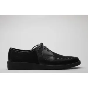 Johnny Famous Bally Style Delancey Men's Black Leather Low Tops
