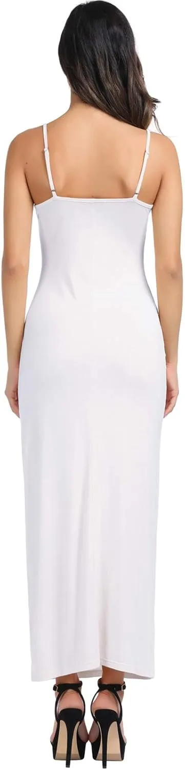 Kate Kasin Women Adjustable Spaghetti Strap Long Cami Full Slip Underdress