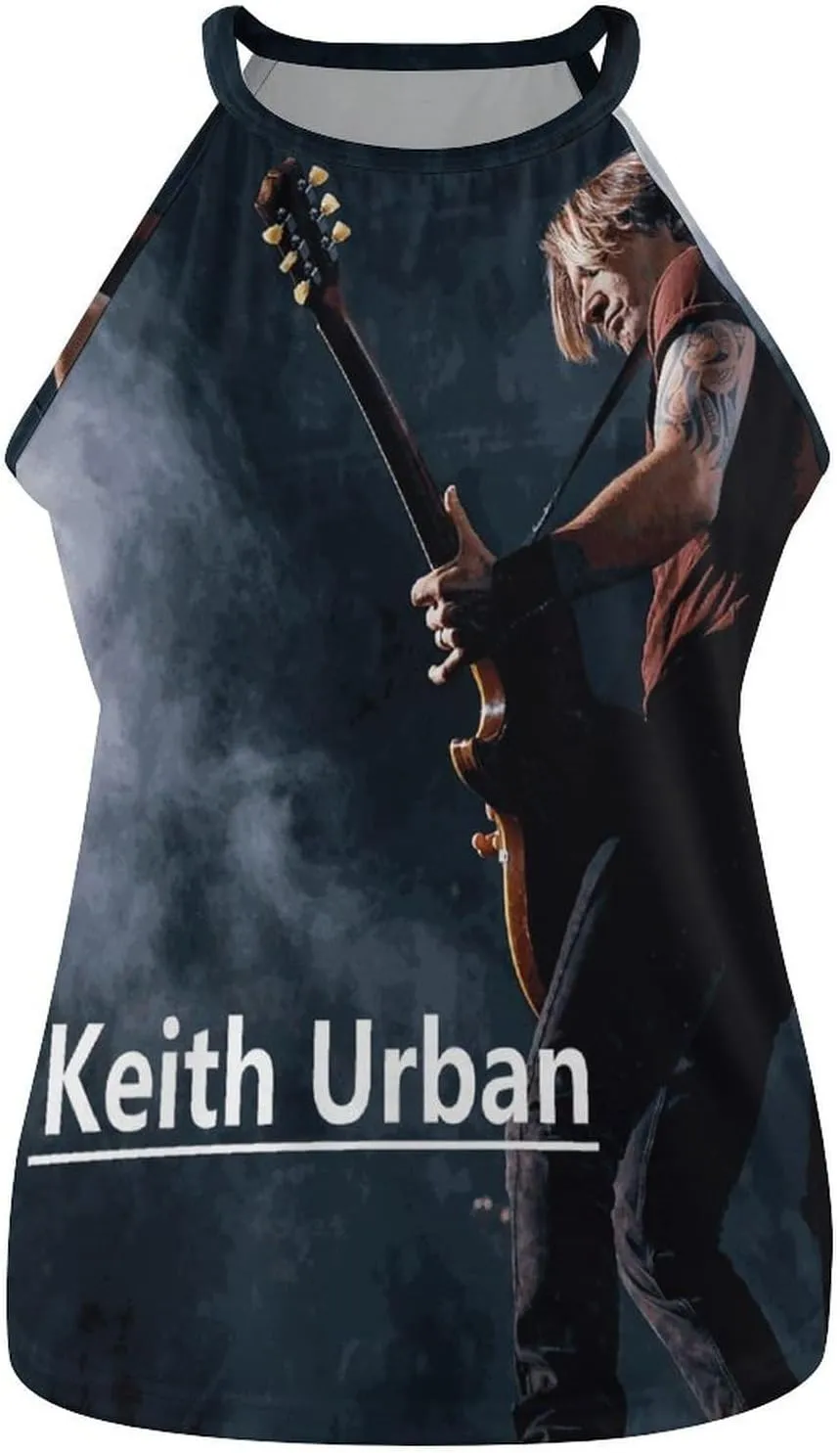 Keith Music Urban Women's Tank Top Sleeveless Round Neck Top Sports Gym Tank Top T-Shirt