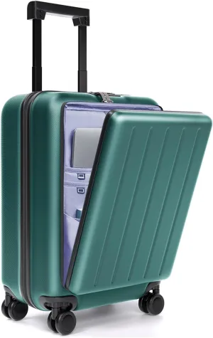 Krute Carry On Luggage 20 Inch Airline Approved Suitcases Lightweight Front Open Pocket TSA Lock Luggage Hard Shell Suitcase with Wheels