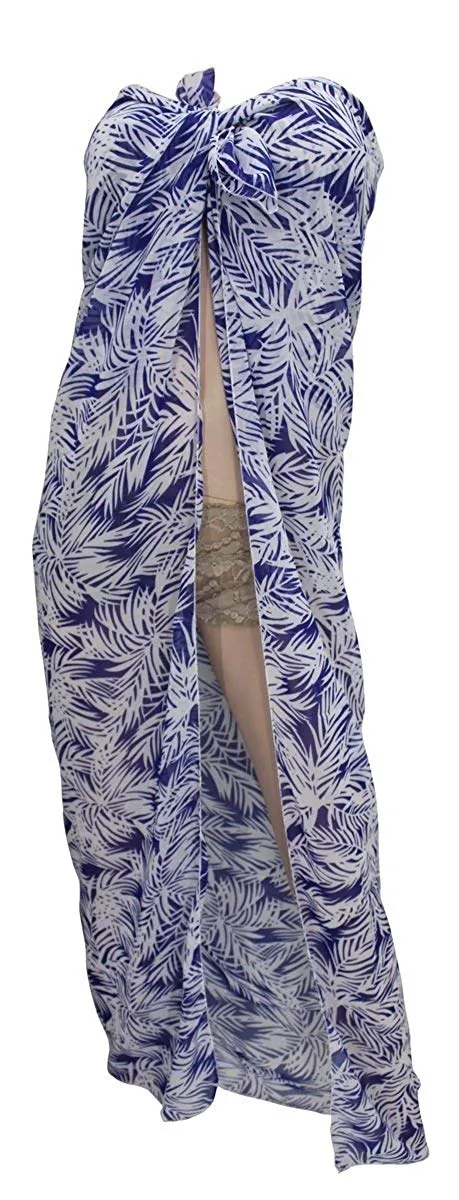 LA LEELA Women Beachwear Bikini Cover up Wrap Dress Swimwear Sarong 9 ONE Size
