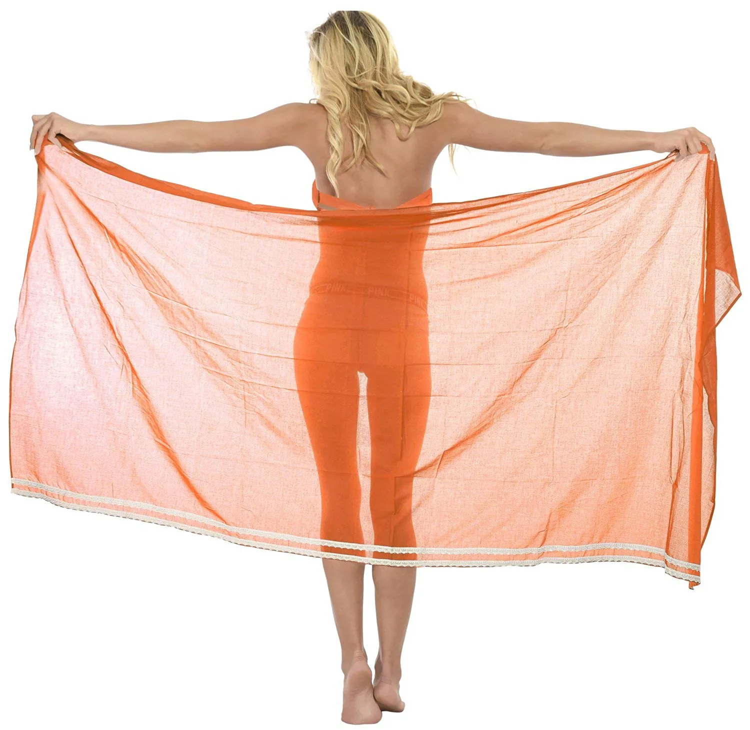 LA LEELA Women's Bathing Sarong Bikini Cover up Wrap Dress Solid ONE Size