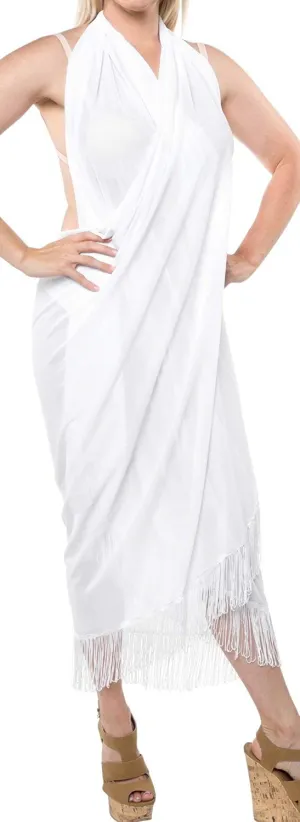 LA LEELA Womens Beach Swimsuit Cover Up Sarong Swimwear Cover-Up Wrap Skirt Plus Size Large Maxi BJ