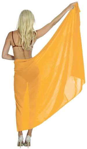 La Leela Women's Bikini Beach Wrap Hawaiian Sarong Swimming Suit Bathing Pareo Beachwear Dress Cover up Long 68"x42" Golden 117021