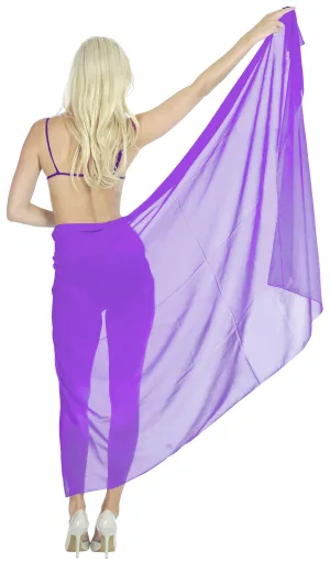 La Leela Women's Bikini Beach Wrap Hawaiian Sarong Swimming Suit Bathing Pareo Beachwear Valentines Day Dress Cover up Long 78"x42" Burgundy 122106