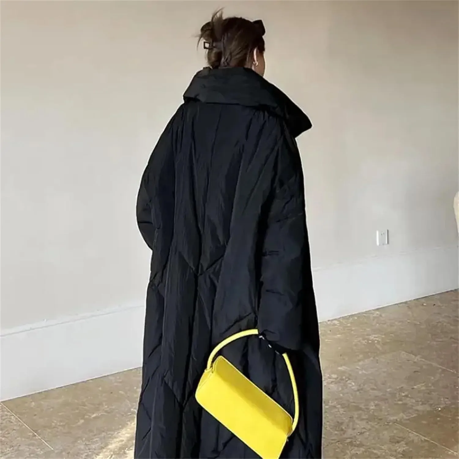 Large Size Winter Parkas Warm Long Puffer Jacket Oversized Women Loose Large Quilt Cotton Coat Cotton-padded Jacket