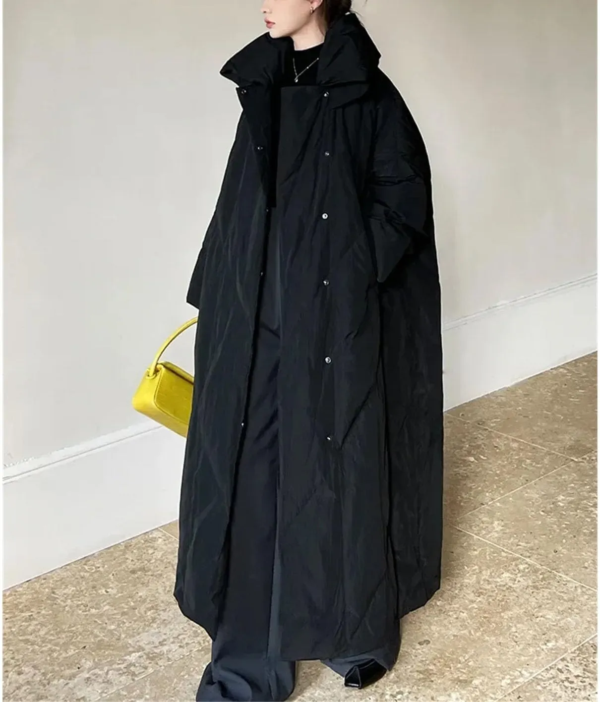Large Size Winter Parkas Warm Long Puffer Jacket Oversized Women Loose Large Quilt Cotton Coat Cotton-padded Jacket
