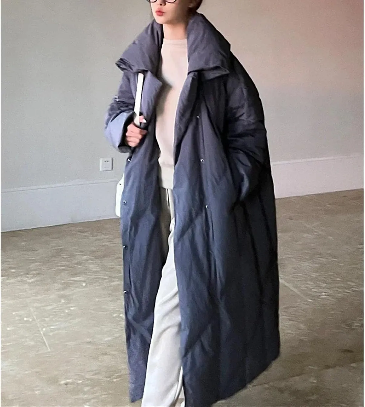Large Size Winter Parkas Warm Long Puffer Jacket Oversized Women Loose Large Quilt Cotton Coat Cotton-padded Jacket