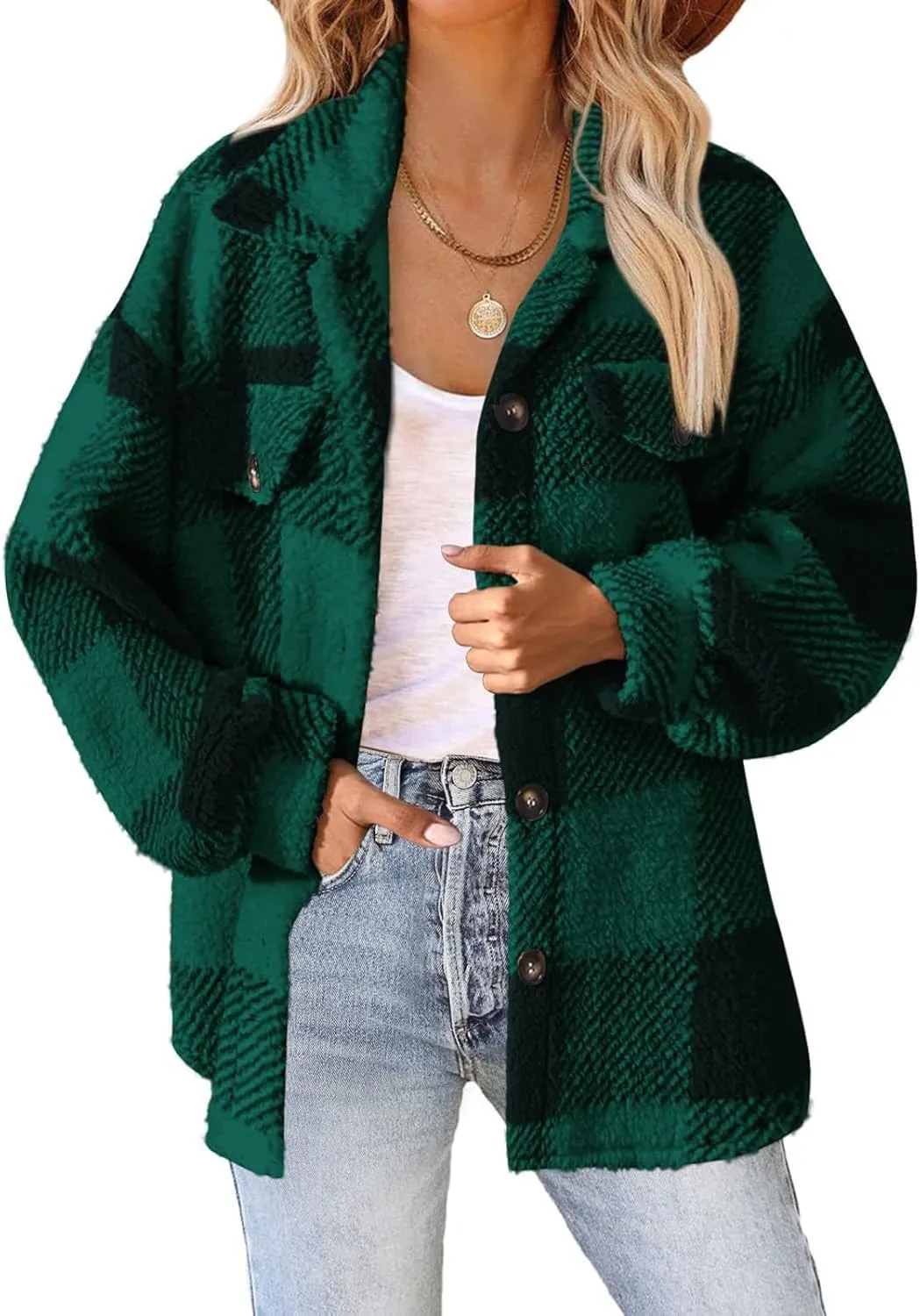 LCMTWX Womens Winter Fuzzy Fleece Jacket Outdoor Slim Outwear Office Casual Plush Cardigan Trendy Overcoat Hooded Coats