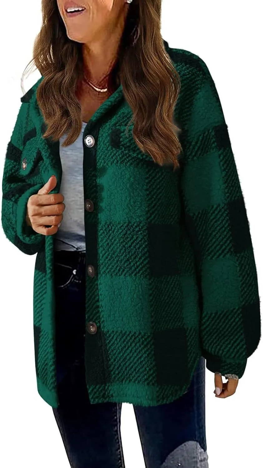 LCMTWX Womens Winter Fuzzy Fleece Jacket Outdoor Slim Outwear Office Casual Plush Cardigan Trendy Overcoat Hooded Coats