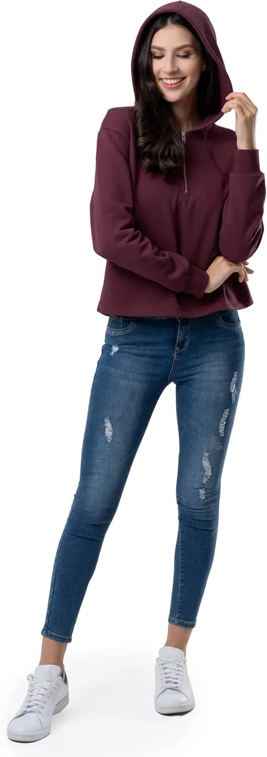 Lee Women's Quarter Zip Fleece Hoodie