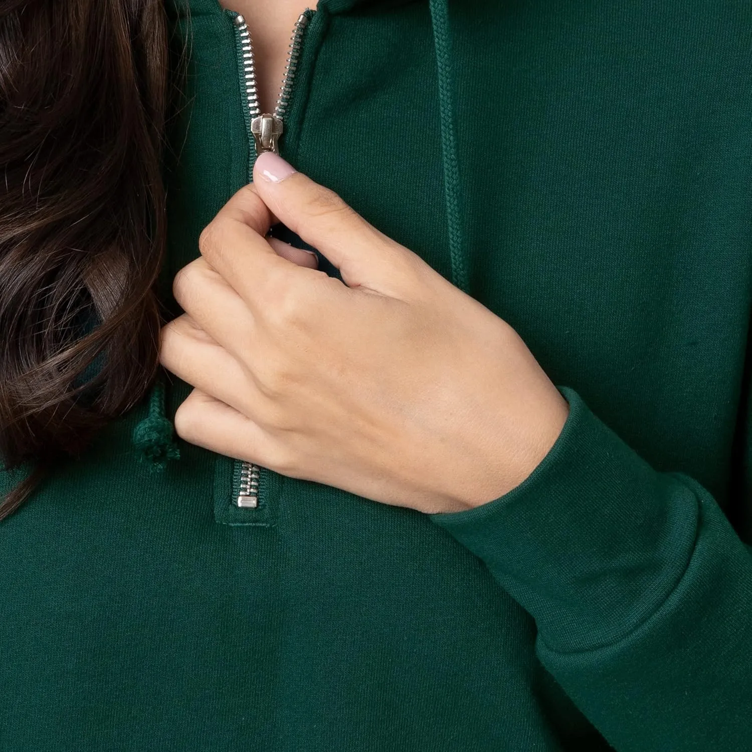 Lee Women's Quarter Zip Fleece Hoodie