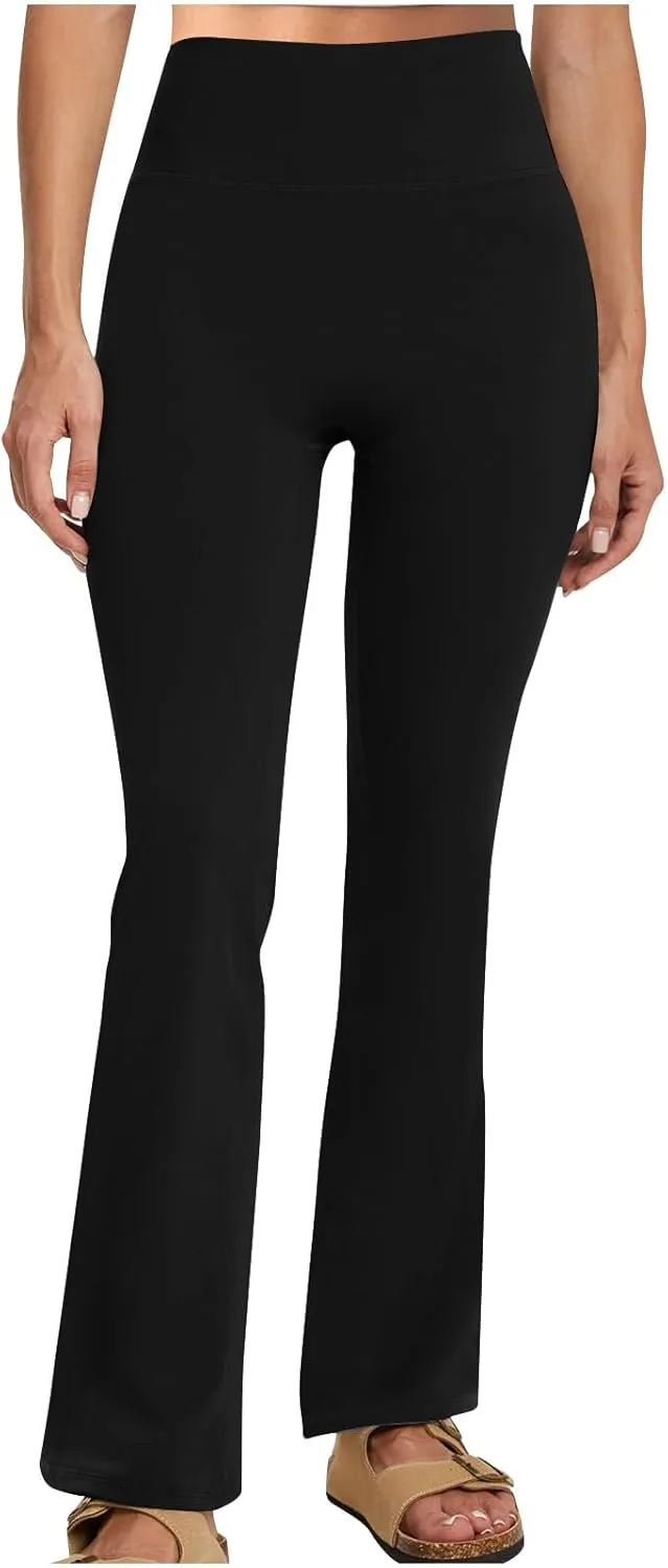 Leggings for Women Tummy Control Baggy High Waisted Flare Pants Athletic Stretch Yoga Lightweight Workout Pants