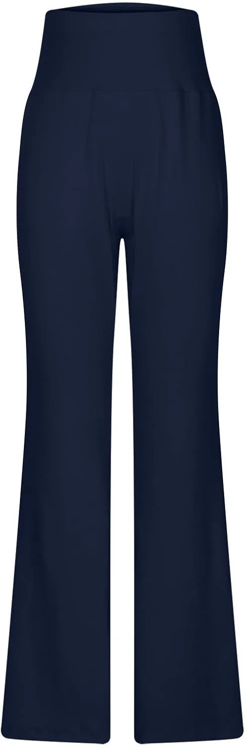 Leggings for Women Tummy Control Baggy High Waisted Flare Pants Athletic Stretch Yoga Lightweight Workout Pants