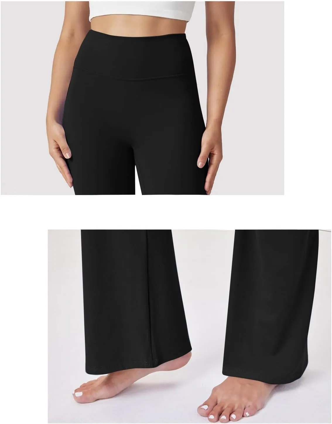 Leggings for Women Tummy Control Baggy High Waisted Flare Pants Athletic Stretch Yoga Lightweight Workout Pants