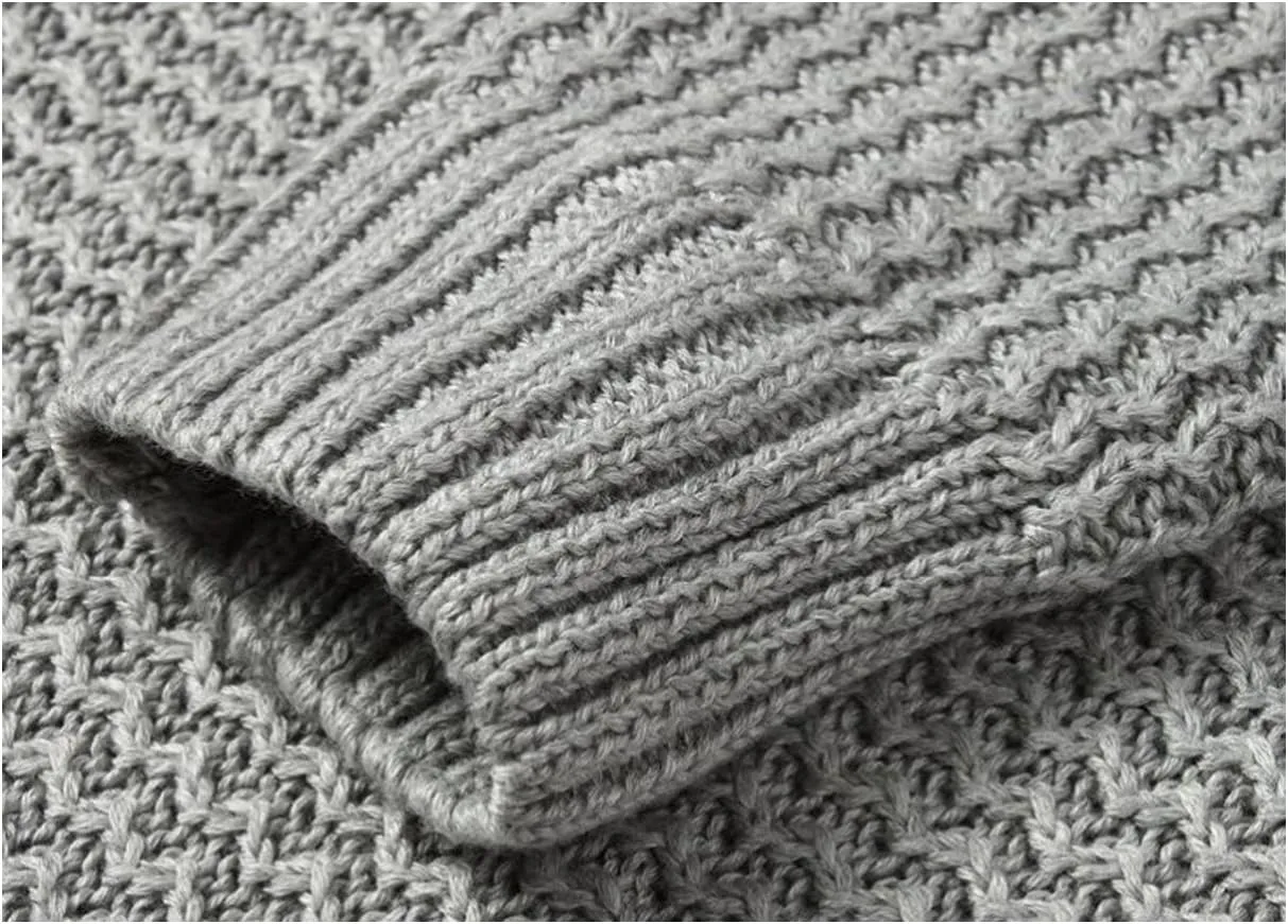Letuwj Mens Sweater Crew Neck Twisted Knitwear