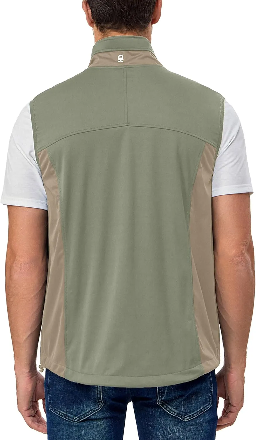 Little Donkey Andy Men's Softshell Vest, Lightweight Golf Vest Windproof Sleeveless Cycling Jacket for Running, Hiking