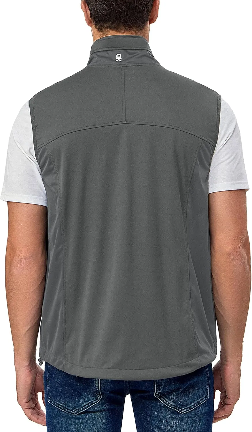 Little Donkey Andy Men's Softshell Vest, Lightweight Golf Vest Windproof Sleeveless Cycling Jacket for Running, Hiking