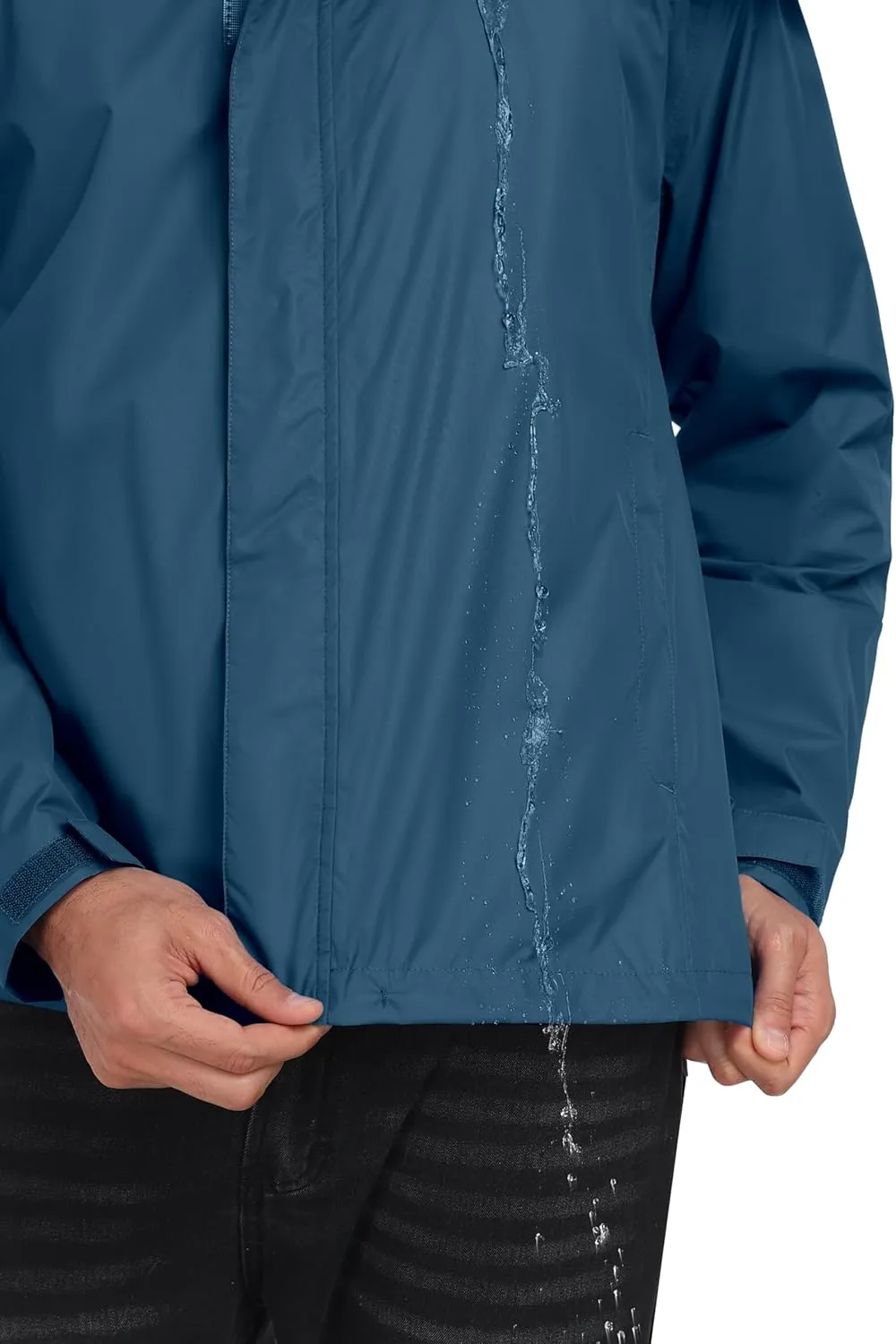 Little Donkey Andy Men's Waterproof Rain Jacket Outdoor Lightweight Rain Shell Coat for Hiking,Golf,Travel