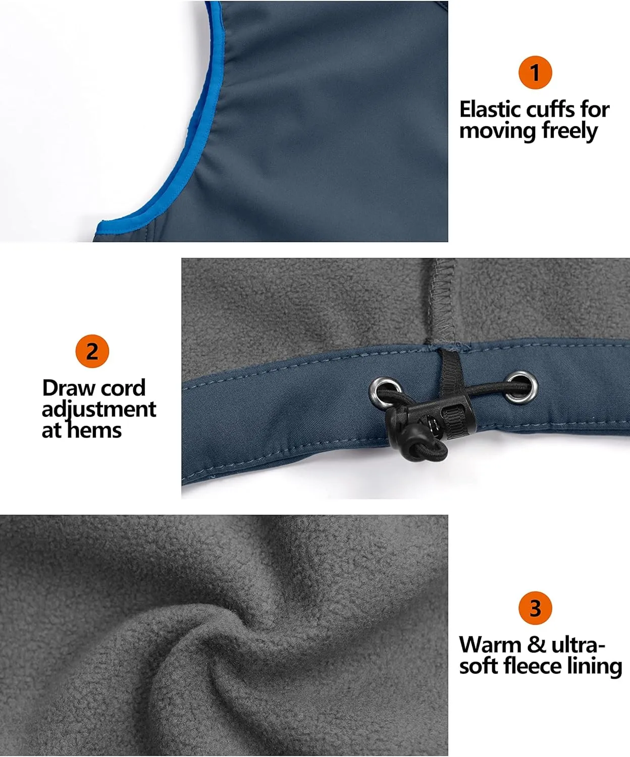 Little Donkey Andy Women's Fleece Lined Softshell Vest Lightweight Windproof Sleeveless Jacket for Hiking Outdoor Travel Golf