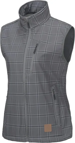 Little Donkey Andy Women's Fleece Lined Softshell Vest Lightweight Windproof Sleeveless Jacket for Hiking Outdoor Travel Golf