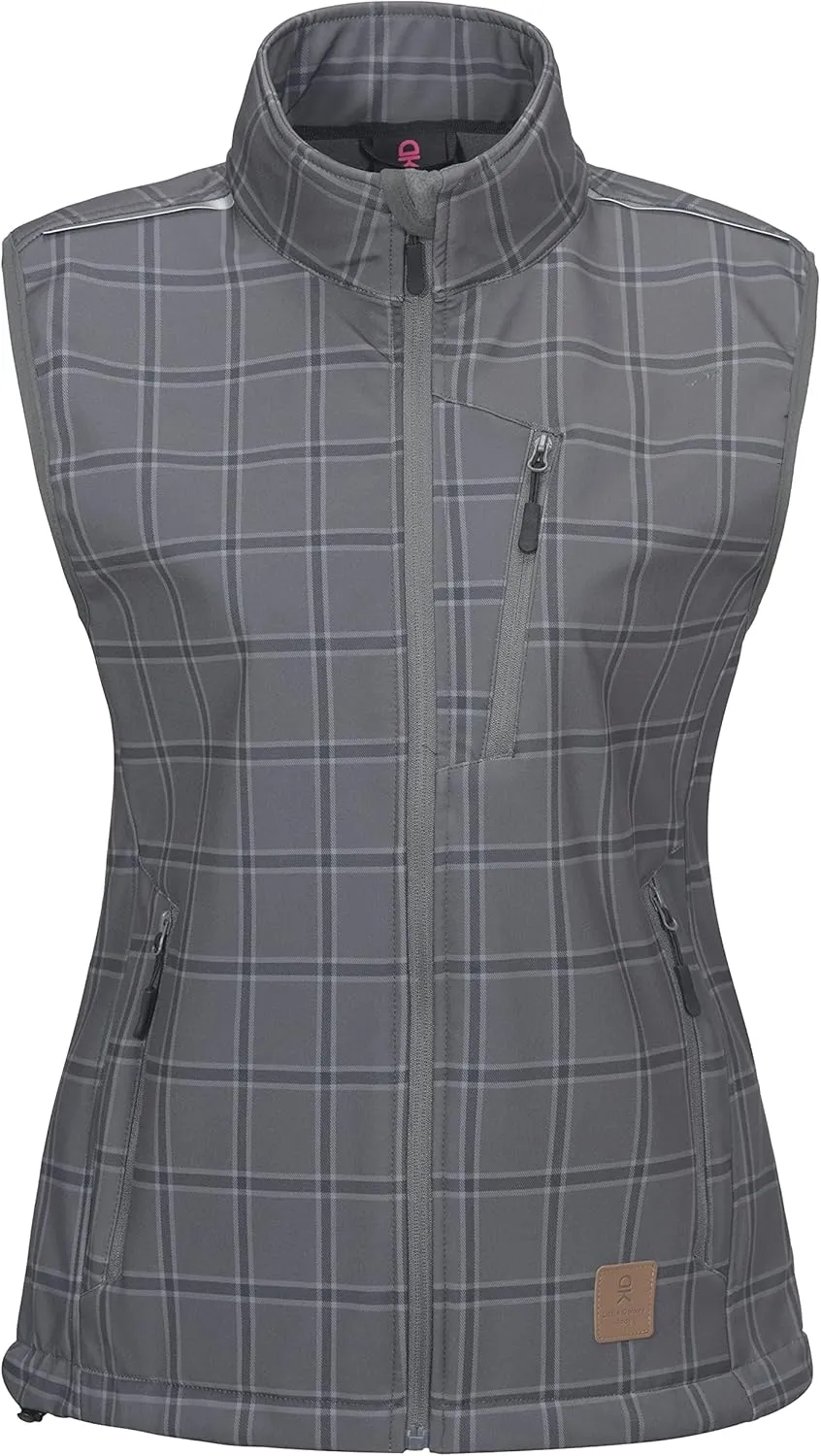 Little Donkey Andy Women's Fleece Lined Softshell Vest Lightweight Windproof Sleeveless Jacket for Hiking Outdoor Travel Golf