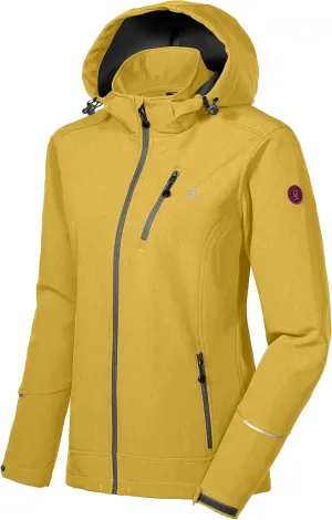 Little Donkey Andy Women's Softshell Jacket Ski Jacket with Removable Hood, Fleece Lined