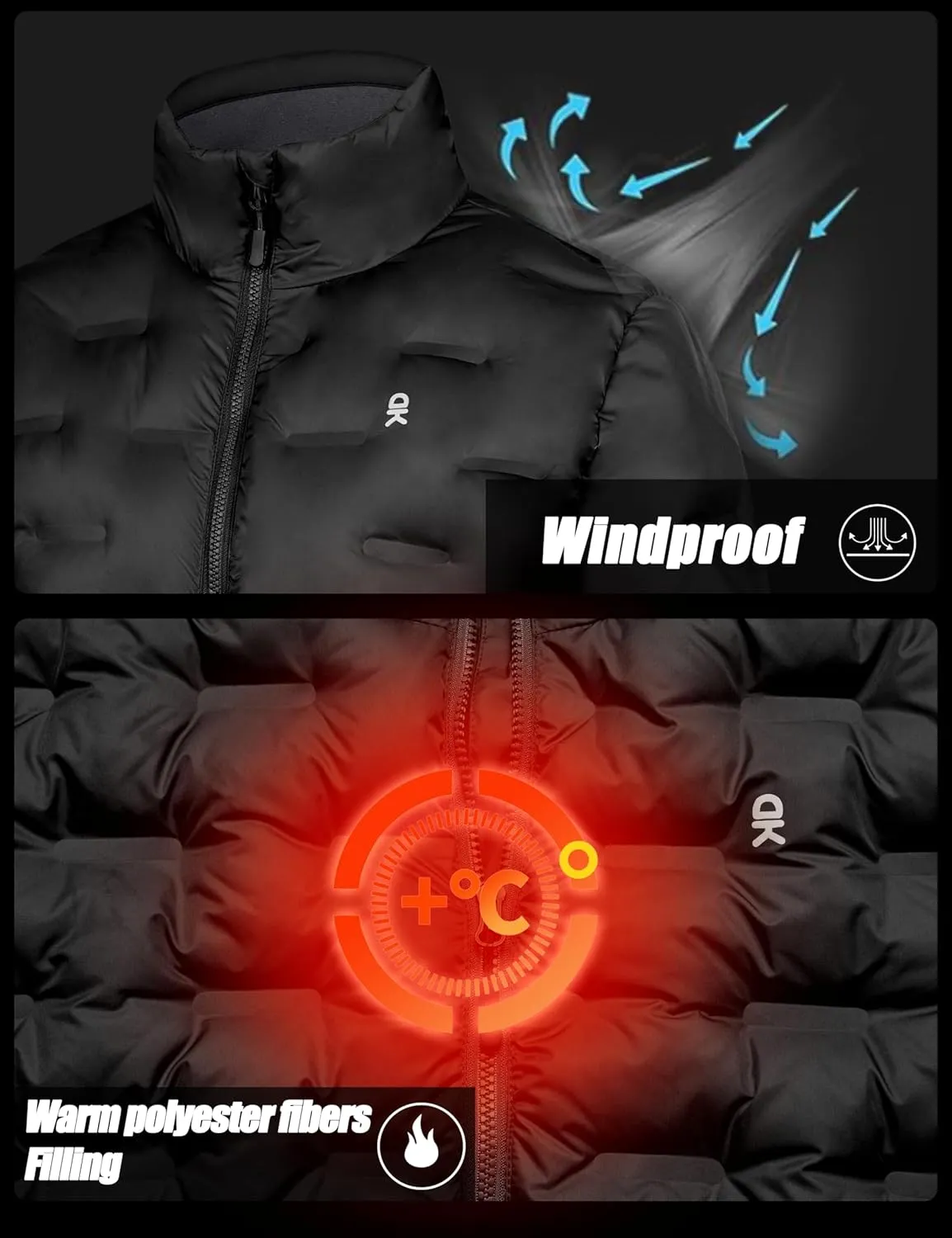 Little Donkey Andy Women's Warm Puffer Jacket Lightweight Windproof Winter Coat with Recycled Insulation