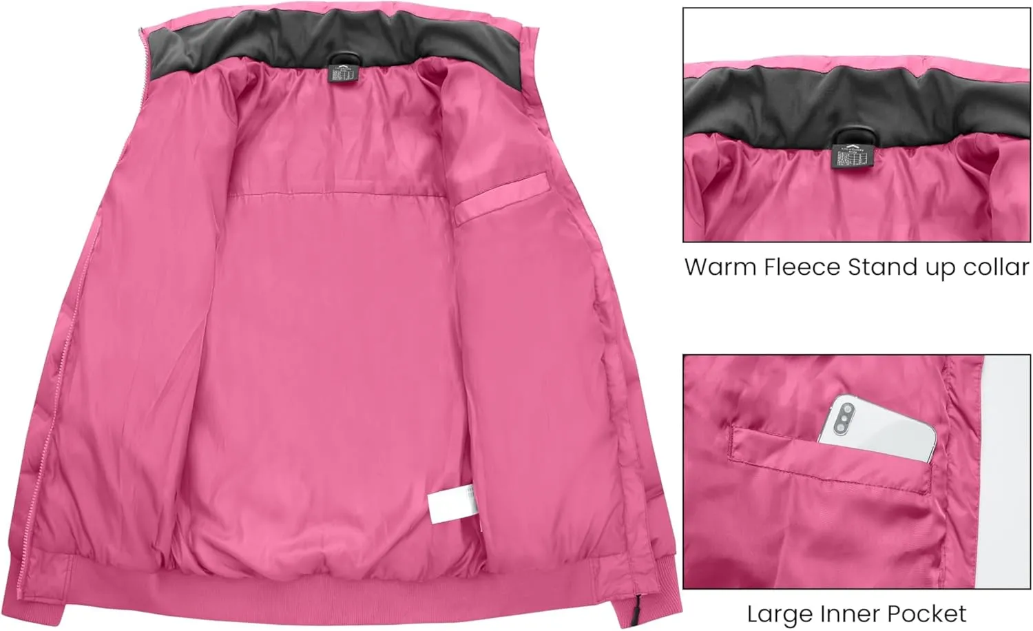 Little Donkey Andy Women's Warm Puffer Jacket Lightweight Windproof Winter Coat with Recycled Insulation