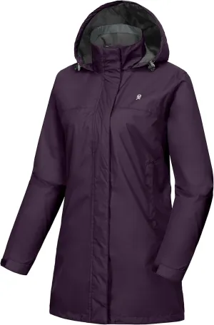 Little Donkey Andy Womens Waterproof Rain Jacket Lightweight Outdoor Windbreaker Rain Coat Shell for Hiking, Travel