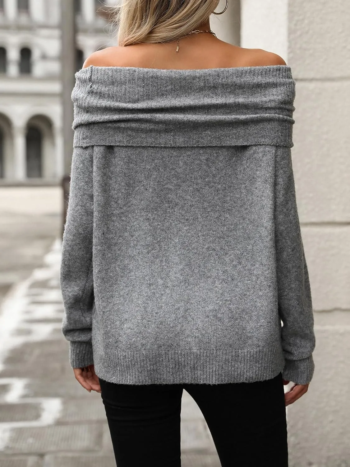 LOUSEA Women's Chunky Turtleneck Sweater Oversized Sweater Pullover Long Sleeve Casual Sweater Solid Color Sweatshirt