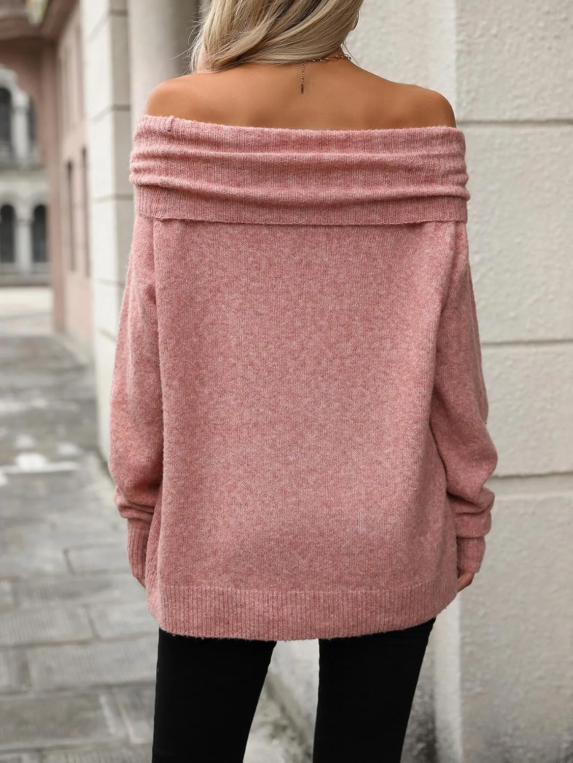 LOUSEA Women's Chunky Turtleneck Sweater Oversized Sweater Pullover Long Sleeve Casual Sweater Solid Color Sweatshirt