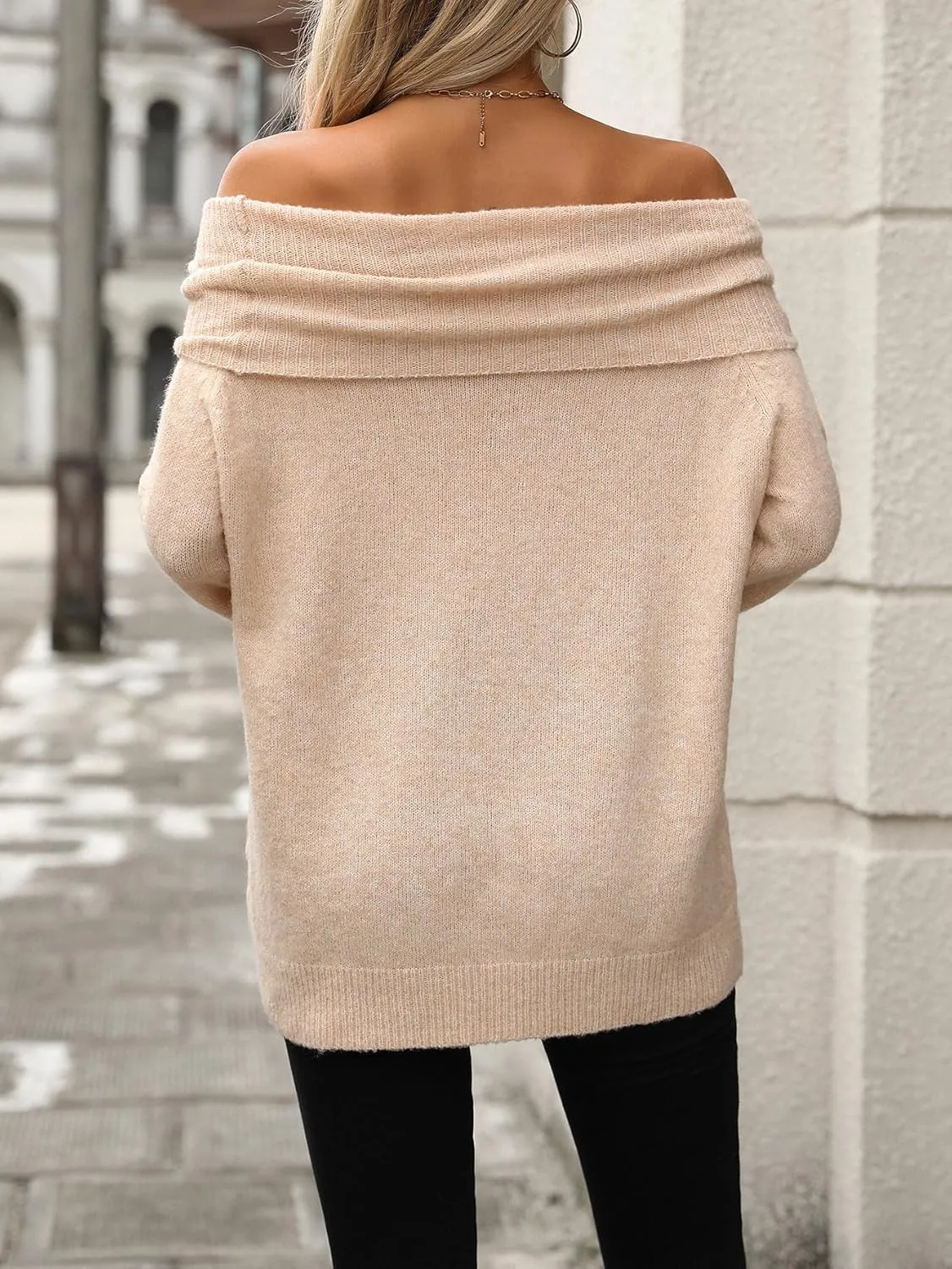 LOUSEA Women's Chunky Turtleneck Sweater Oversized Sweater Pullover Long Sleeve Casual Sweater Solid Color Sweatshirt