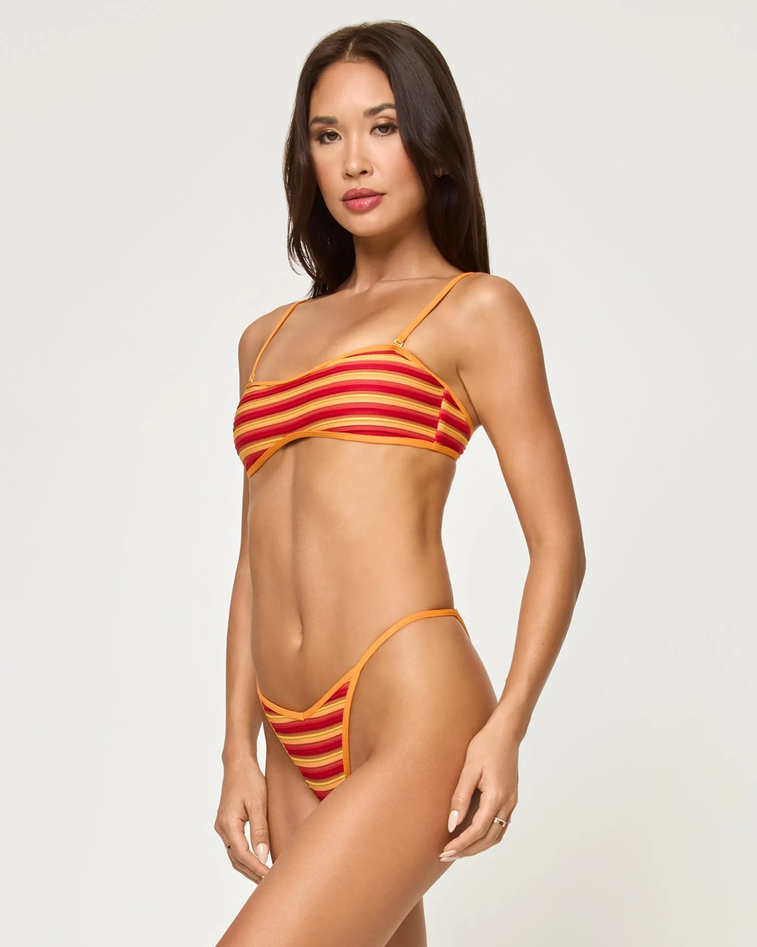 LSPACE - BEKAH BIKINI TOP SUNSET STRIPE
