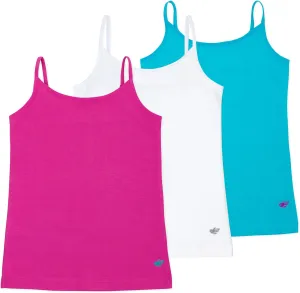 Lucky & Me | Emma Girls Camisoles | Longer Length w/Adjustable Straps | Tagless | Wear on Its Own Or Layering Top | 3-Pack