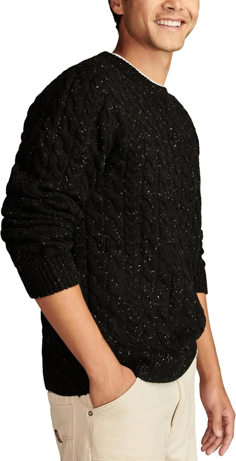 Lucky Brand Men's Cable Crew Neck Sweater