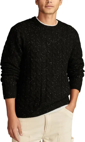Lucky Brand Men's Cable Crew Neck Sweater