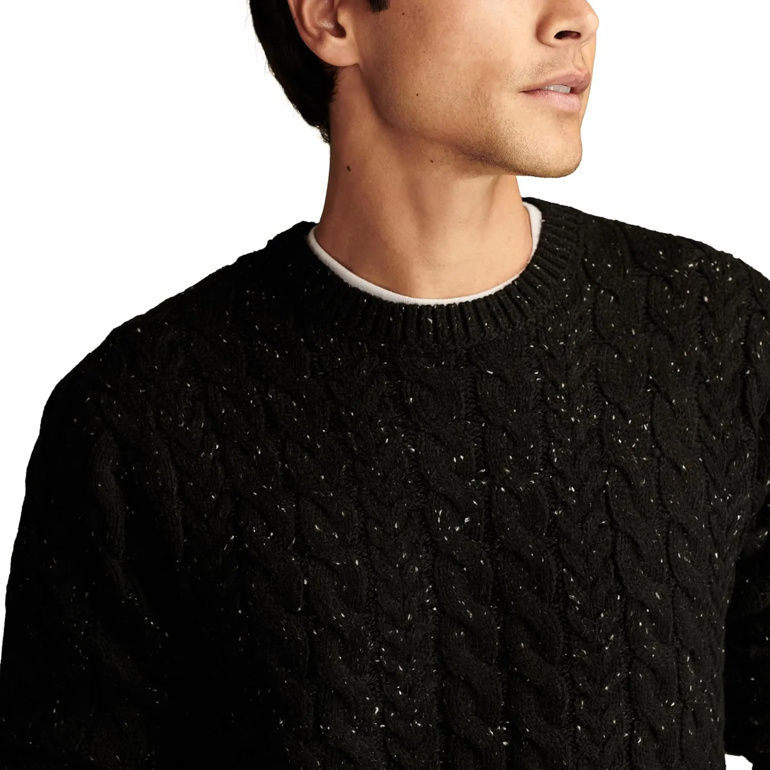 Lucky Brand Men's Cable Crew Neck Sweater