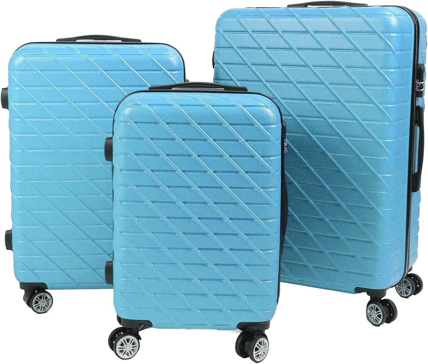 Luggage Set, 3PCS Luggage Set Spinner Wheel Hardshell Suitcase Lightweight Luggage Sets with Tsa Lock 150kg Load Capacity 20in 24in 28in Luggage Expandable Suitcase for Travel