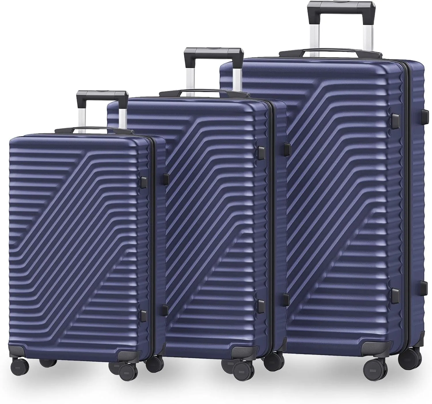 Luggage Sets 3 Piece, Lightweight Suitcase with Spinner Wheels & TSA Lock, Expandable Hardside Suitcases, Hardshell Travel Luggage Set, 20in/24in/28in (Blue)