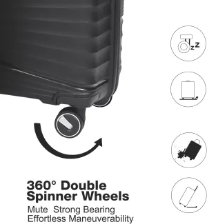 Luggage Sets, Hardside Luggage Sets, 3-Piece Luggage with Spinner Wheels & TSA lock, Portable Expandable Suitcase, Lightweight Carry on Luggage (Dark Gray, 20/24/28)